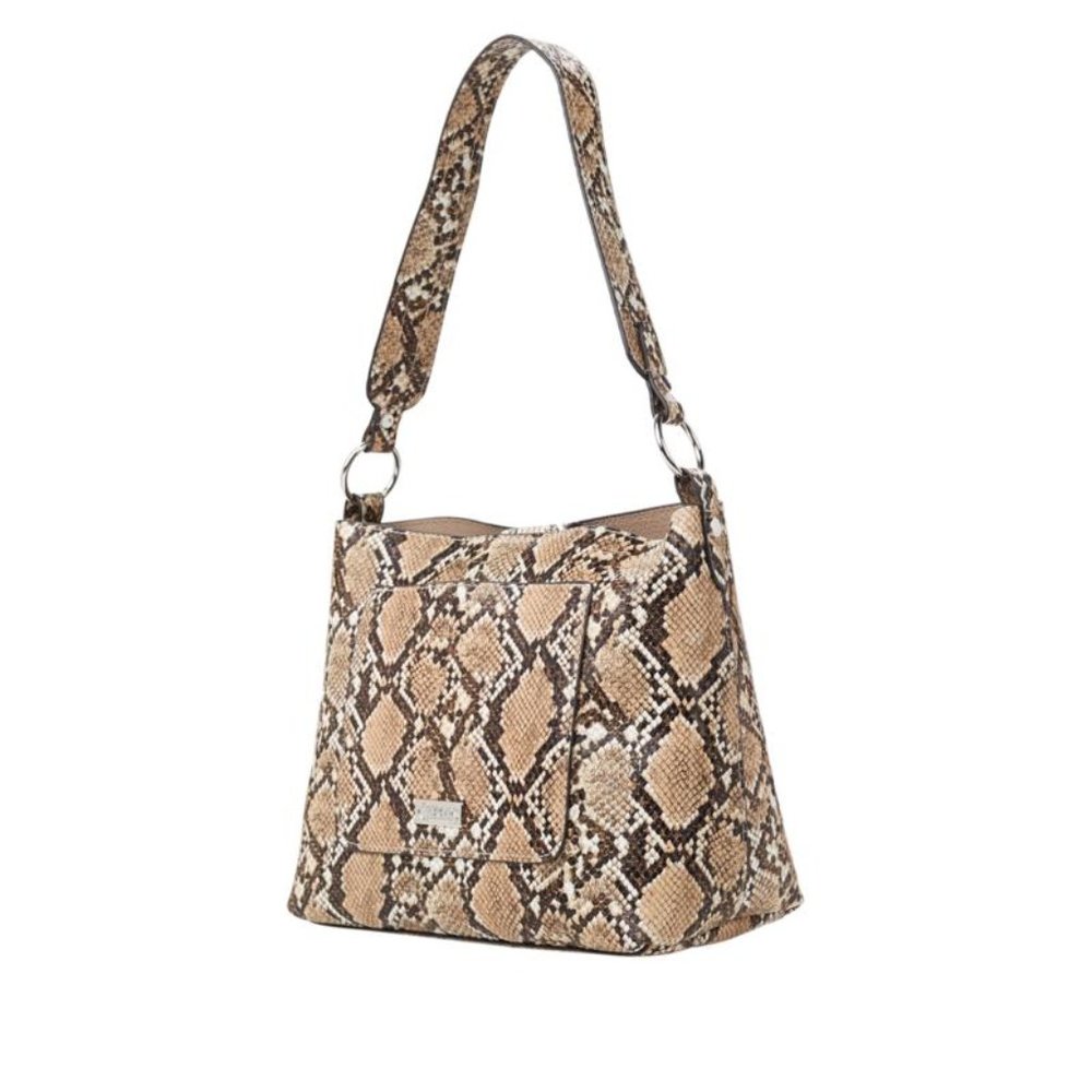 Carlos by Carlos Santana 2-in-1 Shoulder Bag Brown Snake